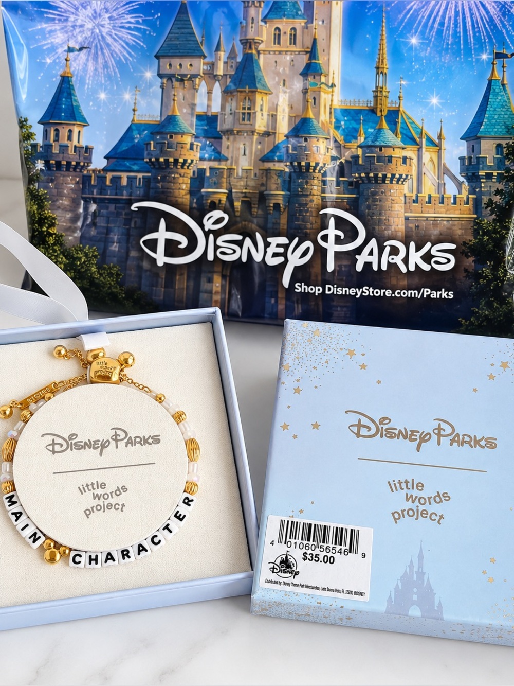 2026 Disney Parks Little Words Project Main Character Mickey Bracelet NWT